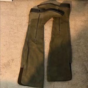 Aldo Green Suede Over the Knee Boots